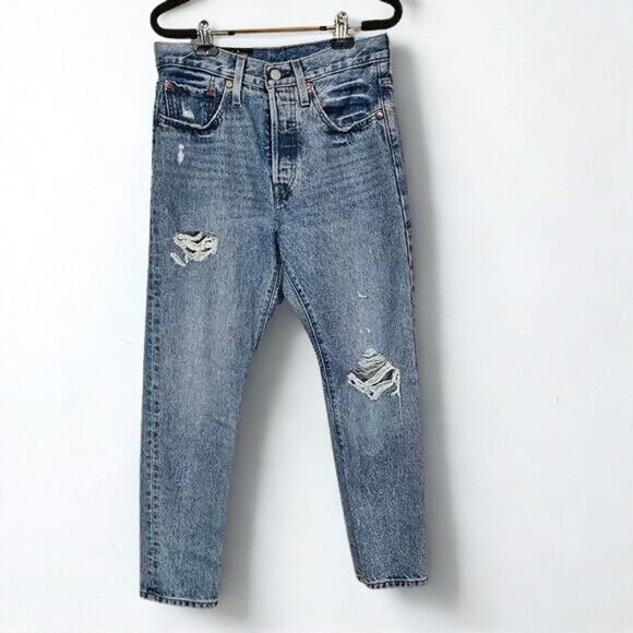 Levi's 501 Skinny Button Fly Jeans - Picture 2 of 10